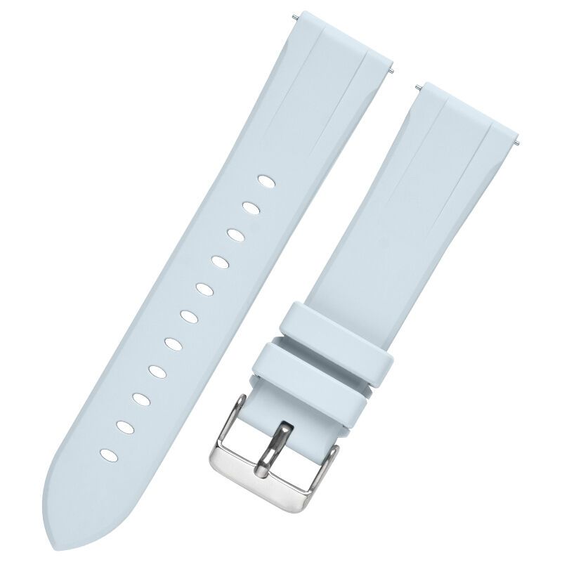 Premium 22mm Fluororubber (FKM) Watch Strap - Waterproof & Soft