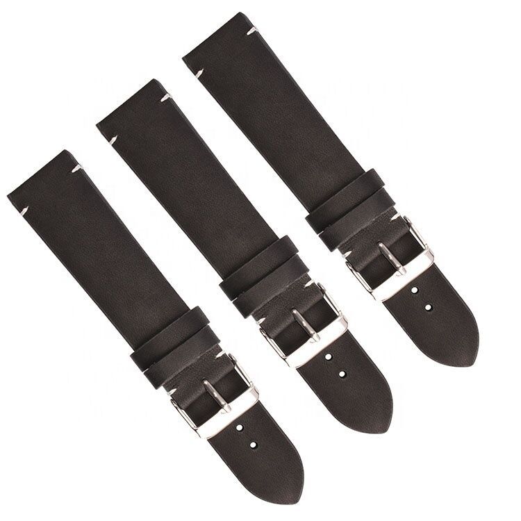 22mm Slim Handcrafted Genuine Leather Strap