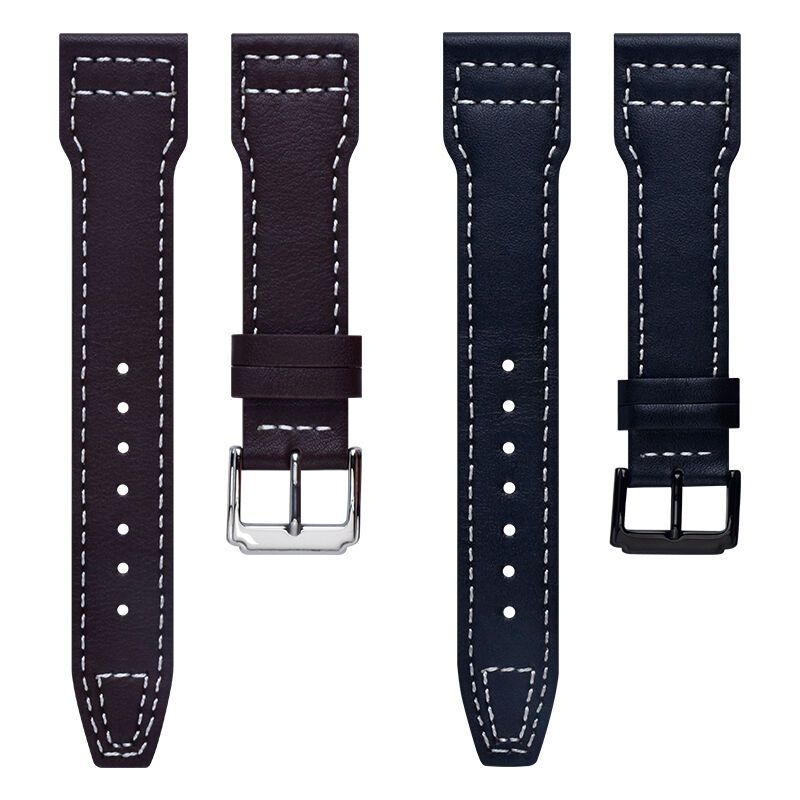 Genuine Leather Watch Strap With 3D Stitching