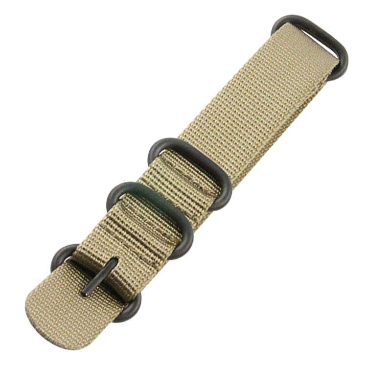 Military-style Nylon Watch Strap · 18-24mm
