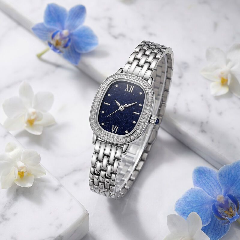 Celesta Ribbon Oval Jewelry Watch | Luxury Quartz Timepiece