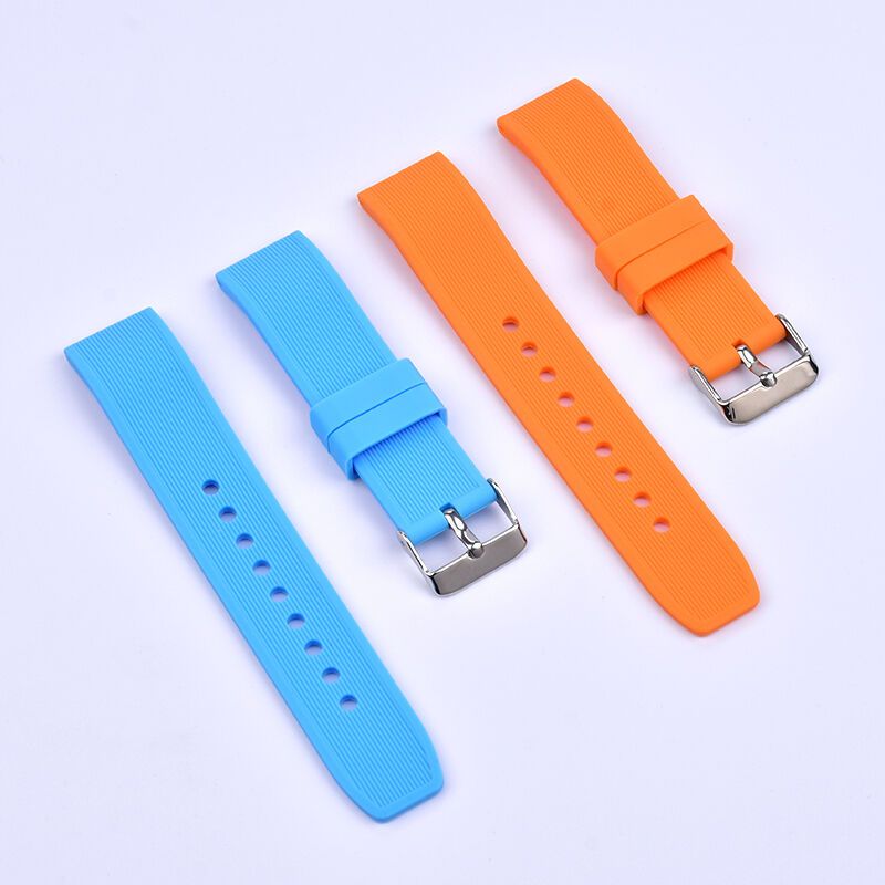 Ribbed Silicone Watch Strap - 316L Stainless Steel Buckle Quick Release Adjustable Design B2B Wholesale Factory OEM Custom Logo