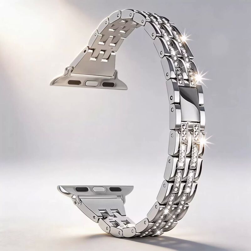 The Lumina Mosaic™: Tapered Jewelry-Link Alloy Bracelet For Smartwatches
